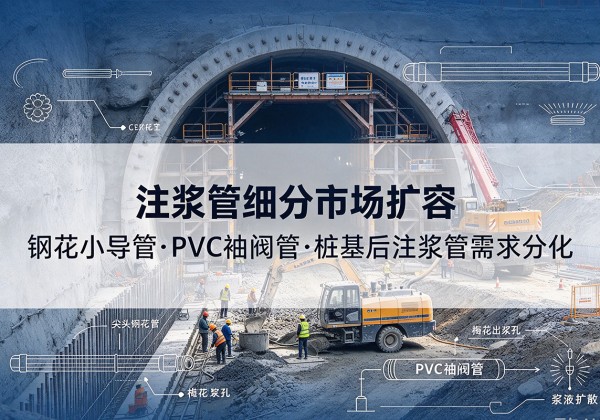 商水注浆管细分市场扩容，隧道钢花小导管、PVC 袖阀管、桩基后注浆管需求分化